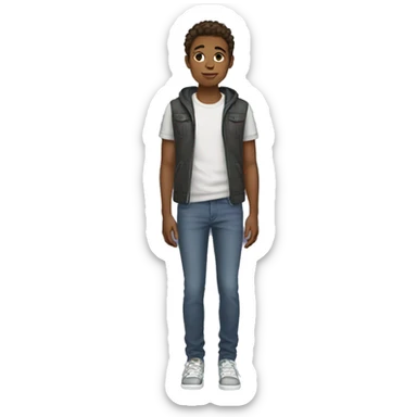 full length teenager sticker