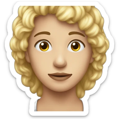 Personne qui leve les yeux au ciel en rigolant sticker