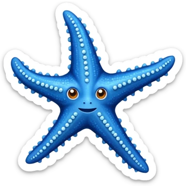 Blue starfish sticker