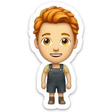 Personne rousse qui travaille sticker