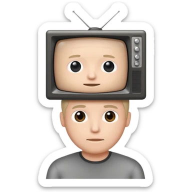 Tv man sticker