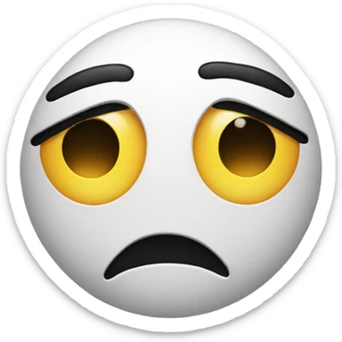 Sad face with tears  sticker