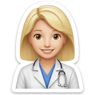 female blonde vet sticker