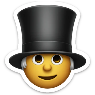 Biden with top hat sticker