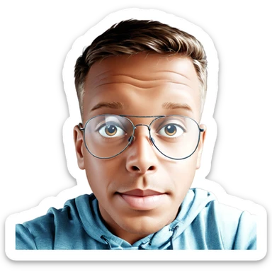 realistic portrait of a boy sticker