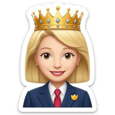 queen with suit sticker