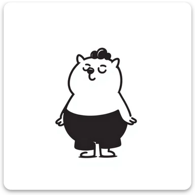 fun playful butt, hand drawn doodle, notion style sticker