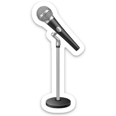 Microphone Stand white sticker