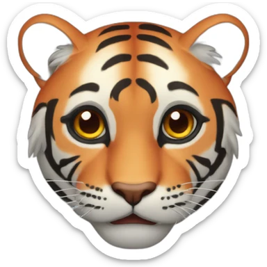  create a red tiger emoji sticker