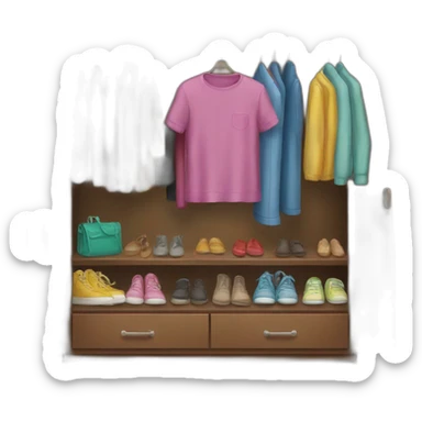 closet with clothes sticker