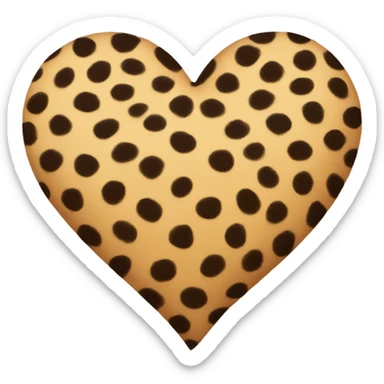 Cheetah print heart  sticker