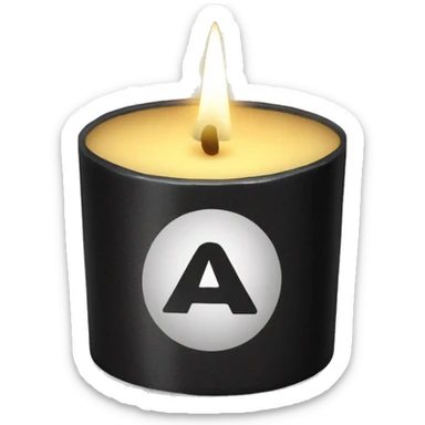 A coal and canary candle  sticker
