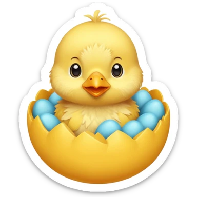 Hatching baby chicken  sticker