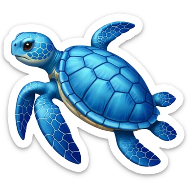 a blue turtle sticker