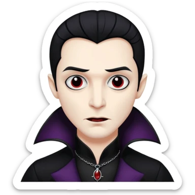 goth male vampire morticia addams vibes sticker