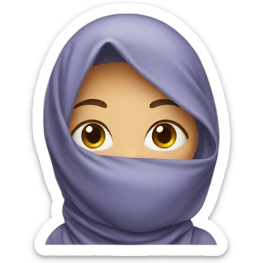 Veiled girl sticker