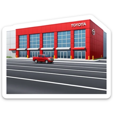 red Toyota Distribution centre sticker