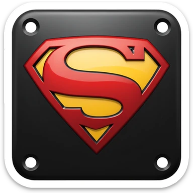 Superman Symbol Man of Steel black sticker