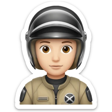 motorcycle human with helmet sticker