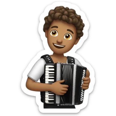 musician playing accordion sticker