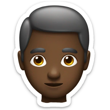 Pelo negro  liso y largo cuerpo gordo ojos marrones y piel blanca  sticker