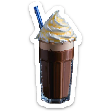 chocolate milkshake with whipped cream sticker