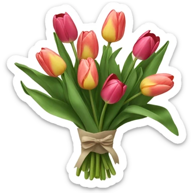 Bouquet of tulips sticker