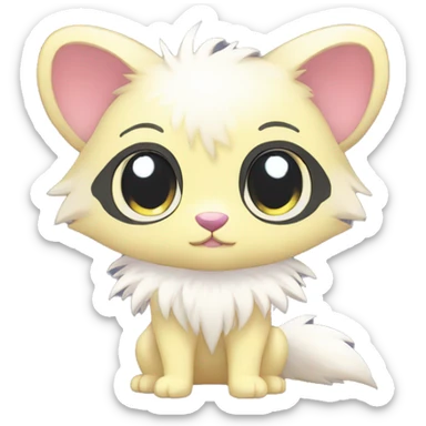  High quality detailed Cute Cool Kawaii stylish Pretty Chibi Fur-Sona Shiny Colorful Sparkly Fakemon Full Body sticker