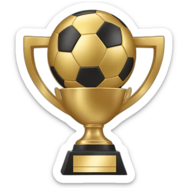 Joueur de foot soulevant un trophée sticker