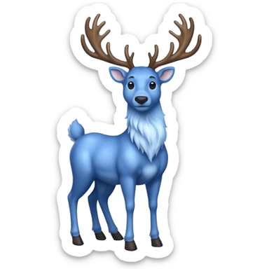 blue raindeer sticker