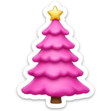 Pink Christmas tree  sticker