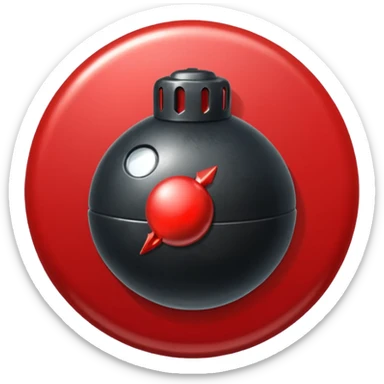 Bomb button sticker
