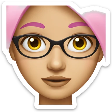 Girl with mascara sticker