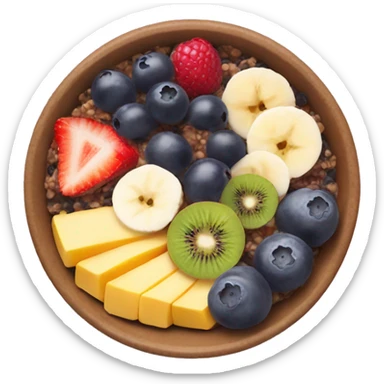 acai bowl with toppings sticker