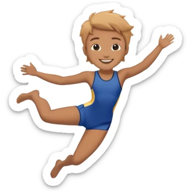 pool of water labeled “Confidence.” Instead of hesitating, they count 5-4-3-2-1 and jump in, representing taking action despite fear. sticker