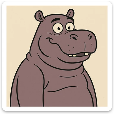 Hippotamus sticker