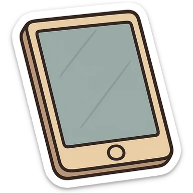 cartoon style tablet, no face sticker