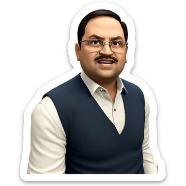 stylish male with glasses sticker