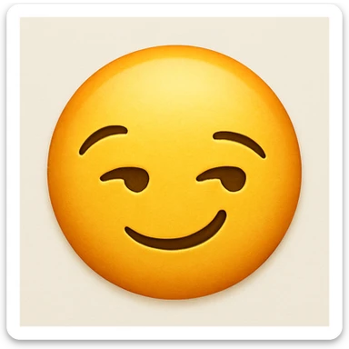 emoji with smirking face sticker