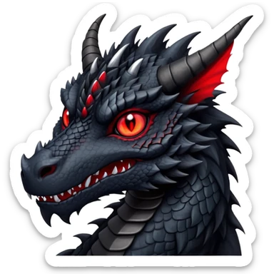 Gothic Badass Edgy Dark Mysterious Mystical Dragon-Beast-Fursona sticker