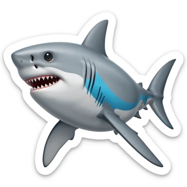 White shark svg sticker