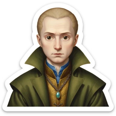 solarpunk ultra HD, Scrooge style, oil paint - famous works of Mannerism together; Parmigianino, Bronzino, Tintoretto sticker