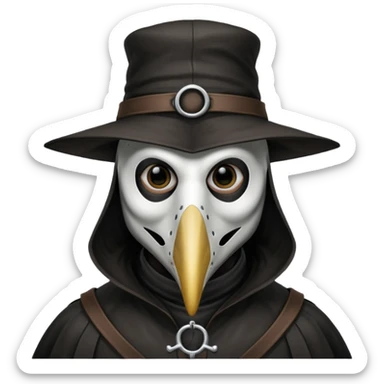 masked person venice plague doctor sticker