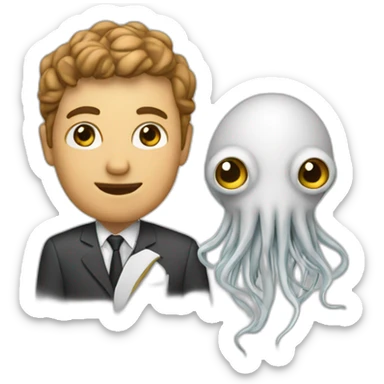 creative director with squid sticker