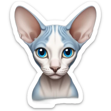 sphynx cat with blue eyes sticker