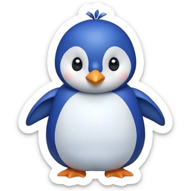 Penguin in blueberry costume sticker