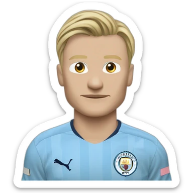 erling haaland, man city, soccer sticker