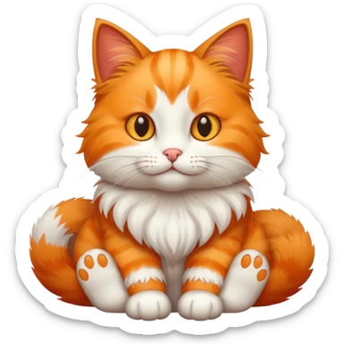 cat with crossed hands sticker