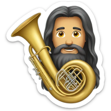 Long-hair-male-tuba-played sticker