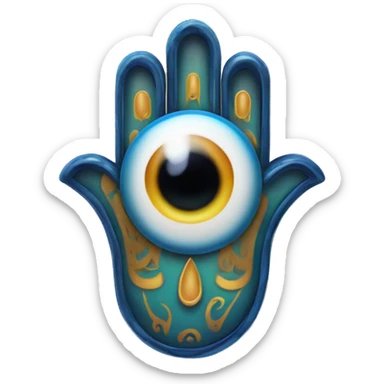 The evil eye hamsa  sticker